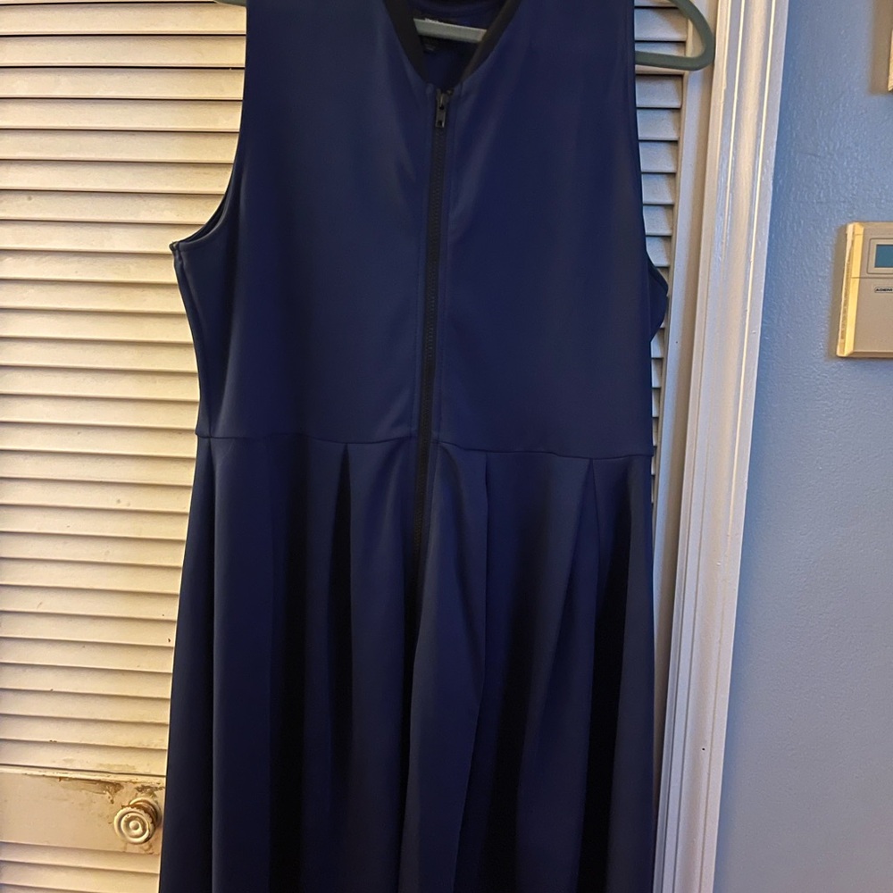 Massimo Elegant Navy Midi Dress